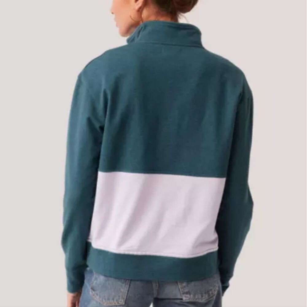 Teal Half-Zip Pullover Jacket - Women - Picture 9 of 9